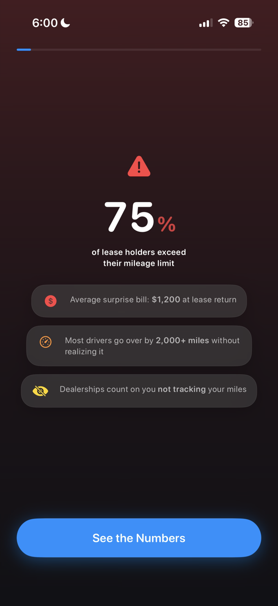 75% of lease holders exceed their mileage limit